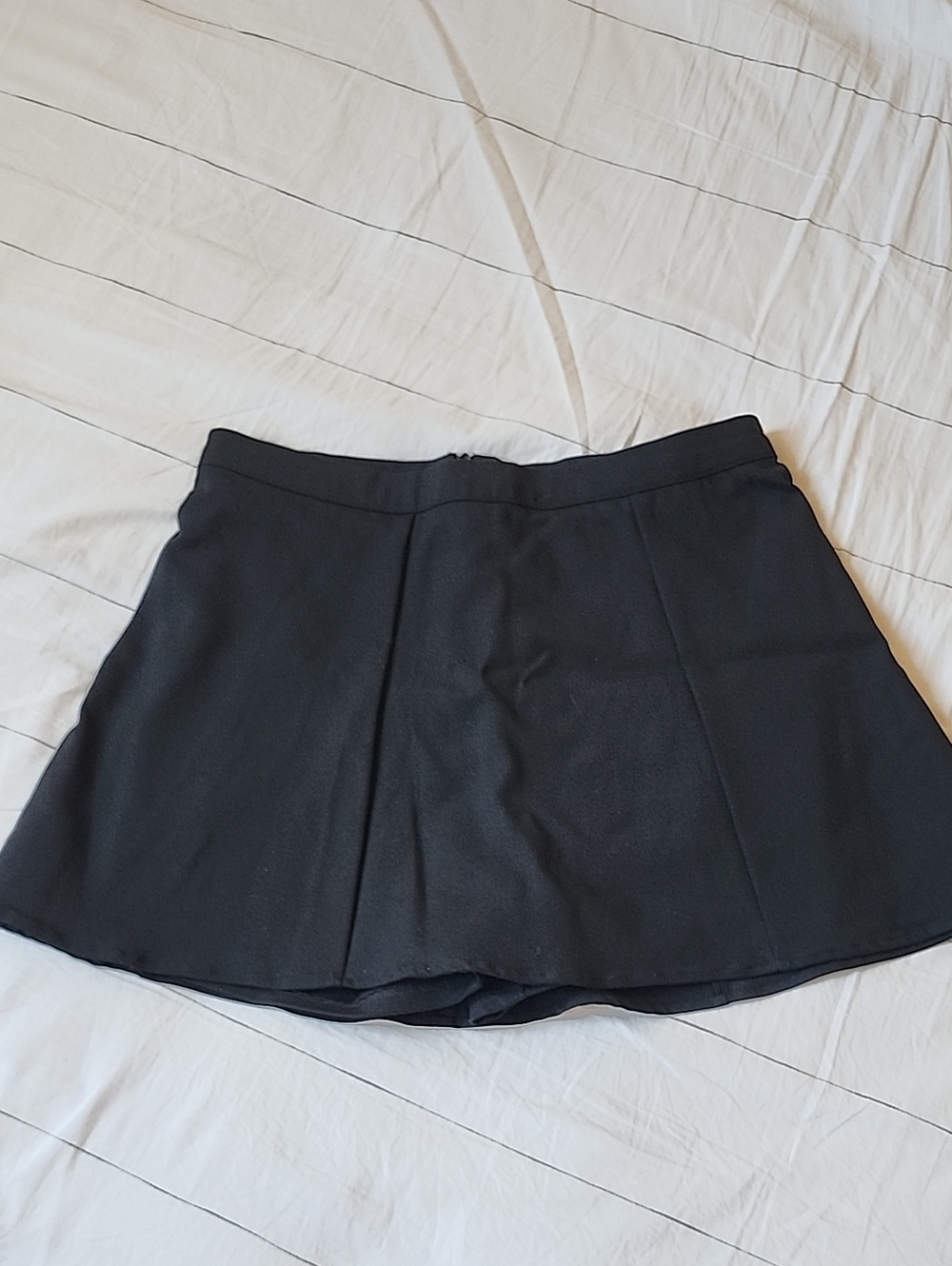 Reformation Black High-Waist Mini Skort